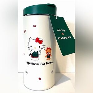 Starbucks x Hello Kitty White & Green Travel Tumbler